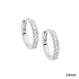 Ellani Sterling Silver Round Hoop Earrings