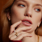 Melodic Gld CZ Celestial Chunky Ring
