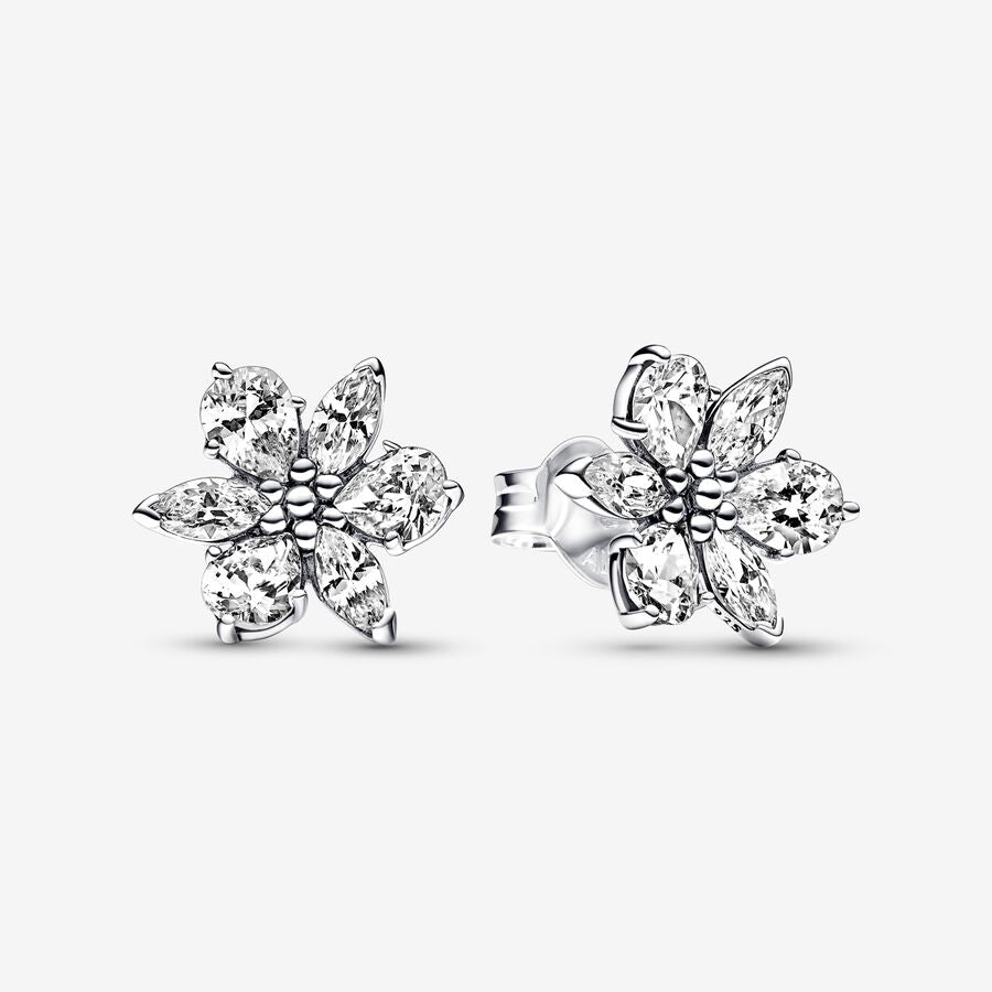 Sparkling flower specimen earrings