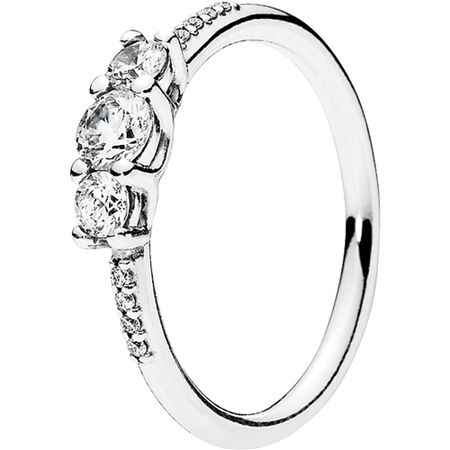 Fairytale Sparkle Silver Ring w Clear CZ