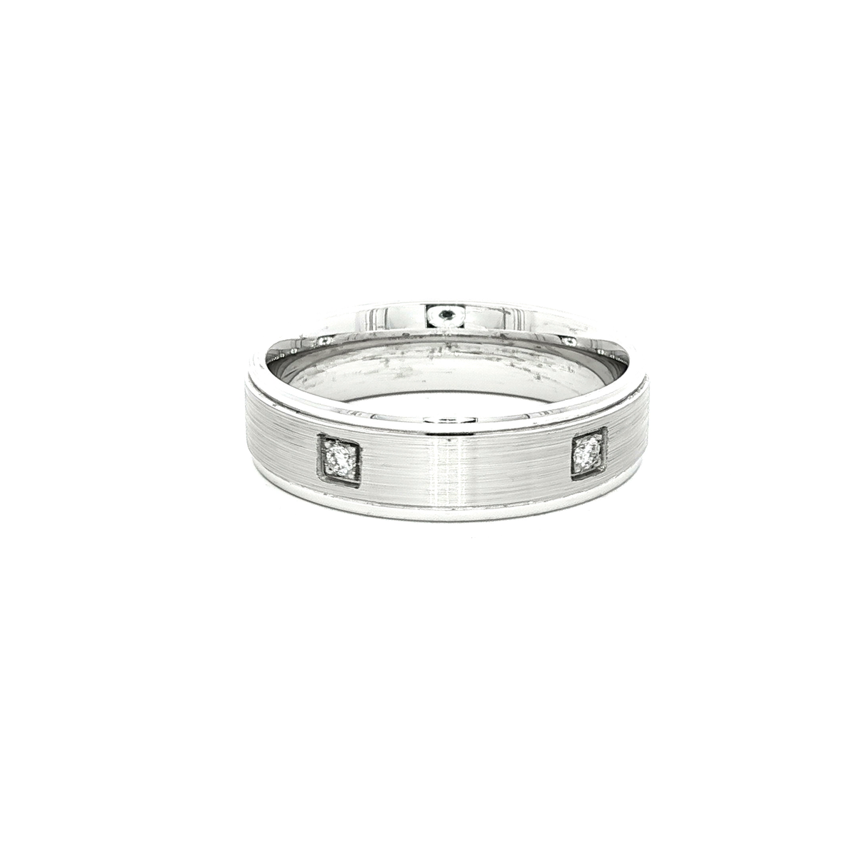 White Gold and Diamond Mens Wedder