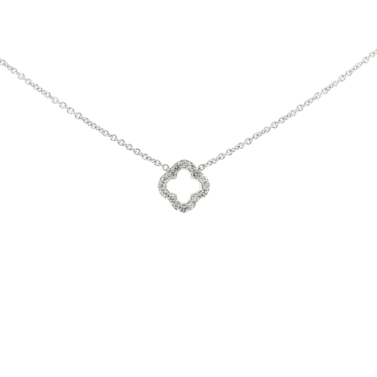 0.09ct Lab Grown Diamond Necklace in 9K White Gold
