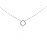 0.09ct Lab Grown Diamond Necklace in 9K White Gold