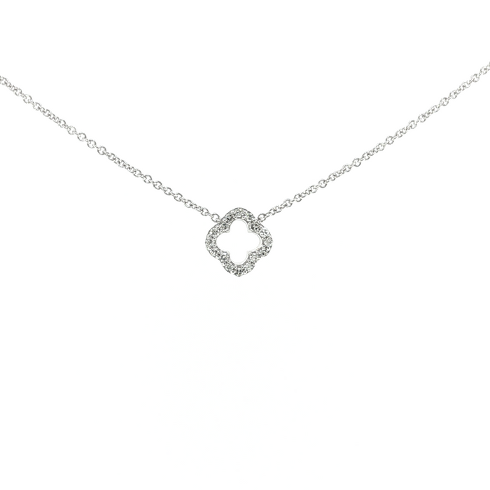 0.09ct Lab Grown Diamond Necklace in 9K White Gold