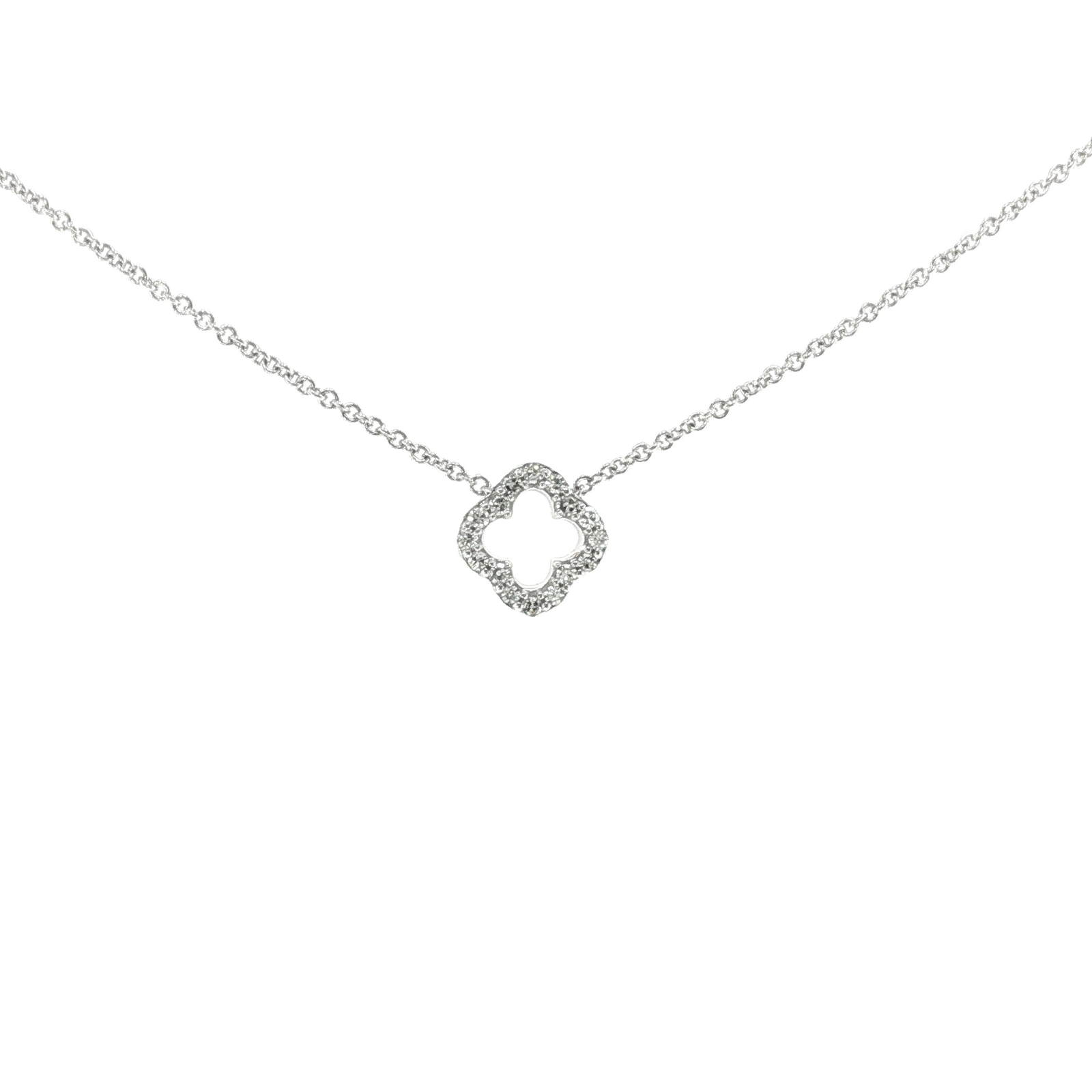0.09ct Lab Grown Diamond Necklace in 9K White Gold