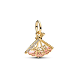Pandora Disney Mulan Fan 14K Gold-Plated Dangle