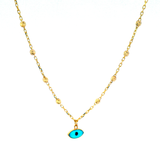 9ct Yellow Gold 6mm x 3mm Evil Eye DC Ball