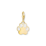 THOMAS SABO Gold Charm Pendant Dog Paw with Cold Enamel