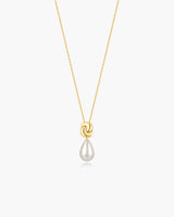 Ania Haie Gold Twist & Shell Pearl Necklace