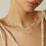 Ania Haie Sparkling Bezel Cubic Zirconia Station Necklace