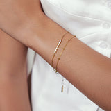 #4A CHIC SIL BEADED CHAIN B/L 16.5+2cm