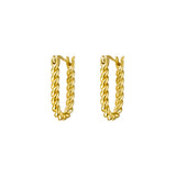 Twist Mini Oblong Hoop Earrings