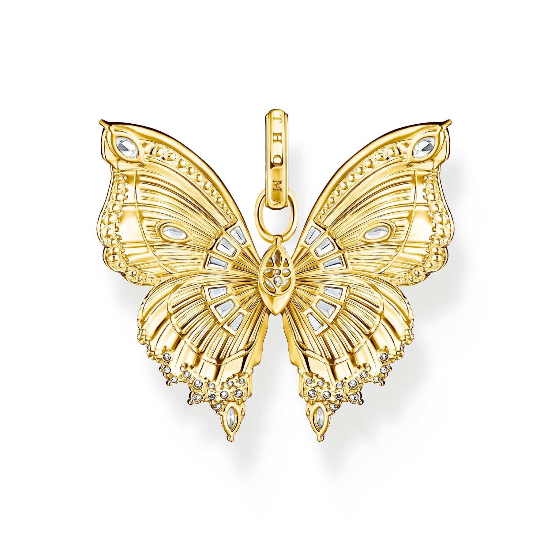 Thomas Sabo Butterfly Paradise Pendant In Gold