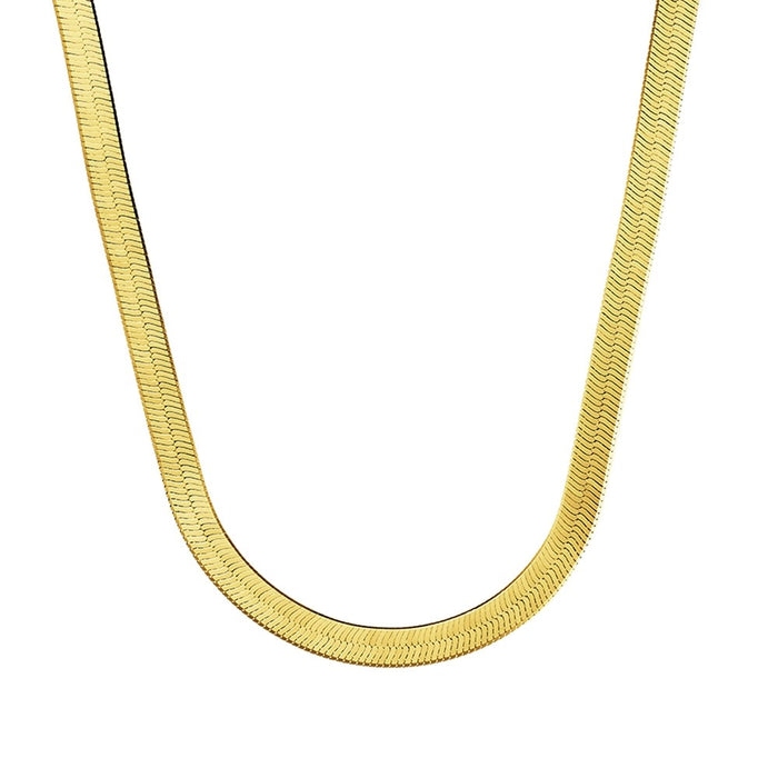 Sterling Silver 4mm Gold Plated Herringbone Chain.