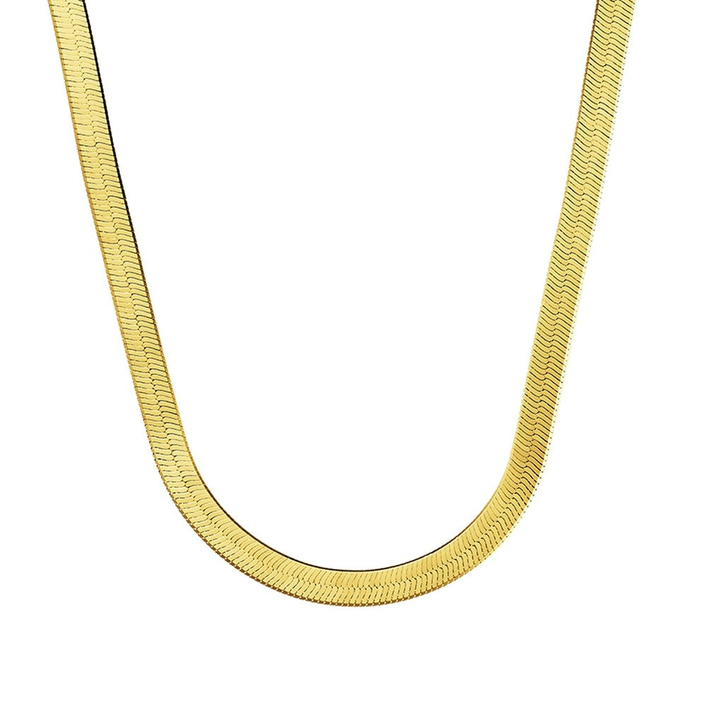 Sterling Silver 4mm Gold Plated Herringbone Chain.