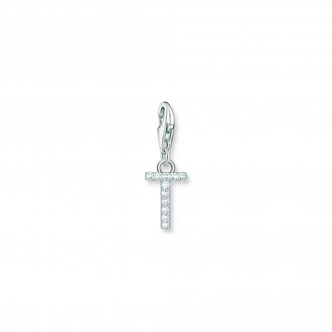 Thomas Sabo Charmista White Zirconia Letter T Charm Pendant