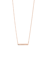 Kirstin Ash Engravable Bar Necklace 18K Rose Gold Vermeil