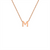 9ct Rose Gold Petite Initial Necklace - M