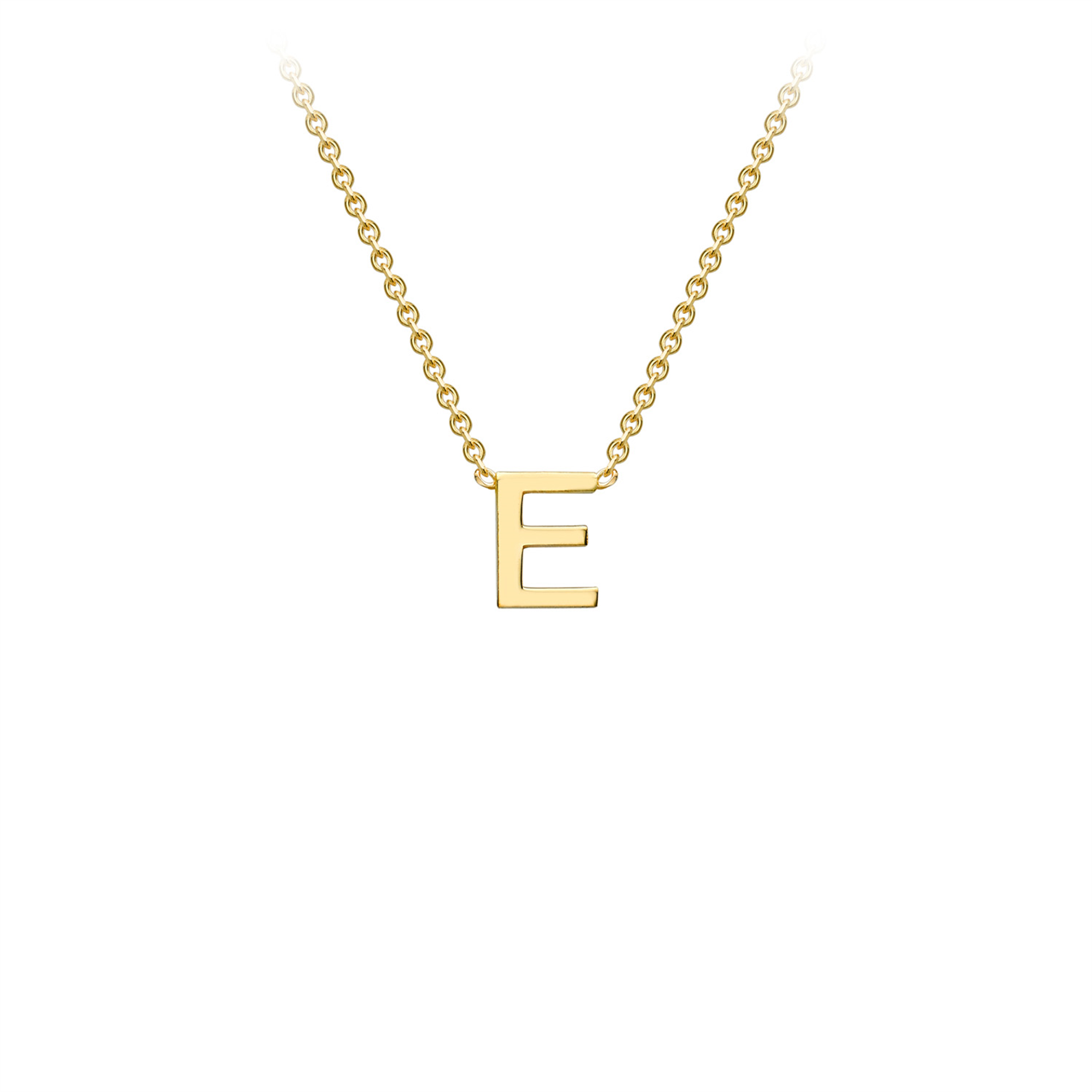 9ct Yellow Gold Petite Initial Necklace - D