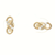 Mini Infinity Stud Earrings set with Cubic Zirconia in 9 Carat Yellow Gold. Design: EAR747