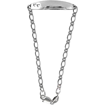Bany's Engravable ID Bracelet with Double Heart Cutout.