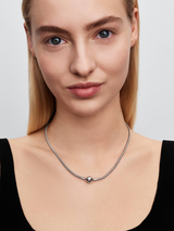 Pandora Pandora Moments Snake Chain Necklace, Platinum Plated