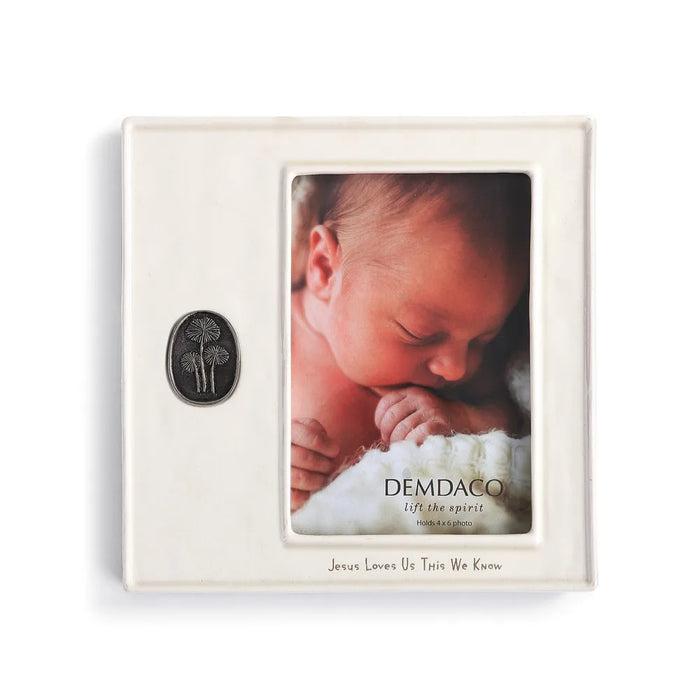 Jesus Loves Us Medallion Photo Frame