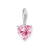 THOMAS SABO Heart charm with pink stone