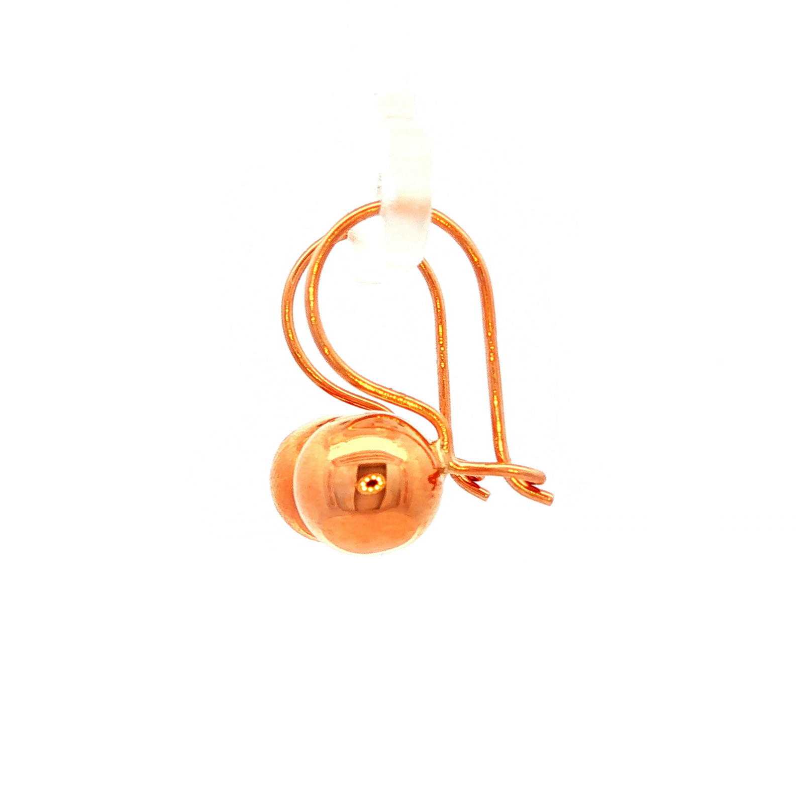 Euro Ball Earings in Rose Gold