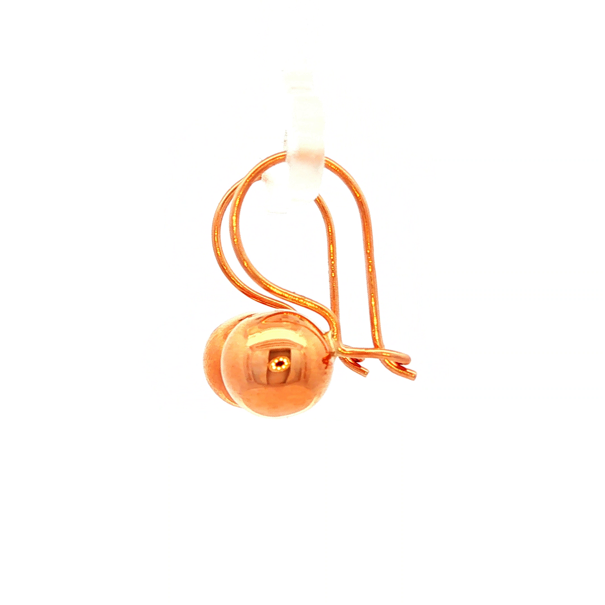 Euro Ball Earings in Rose Gold