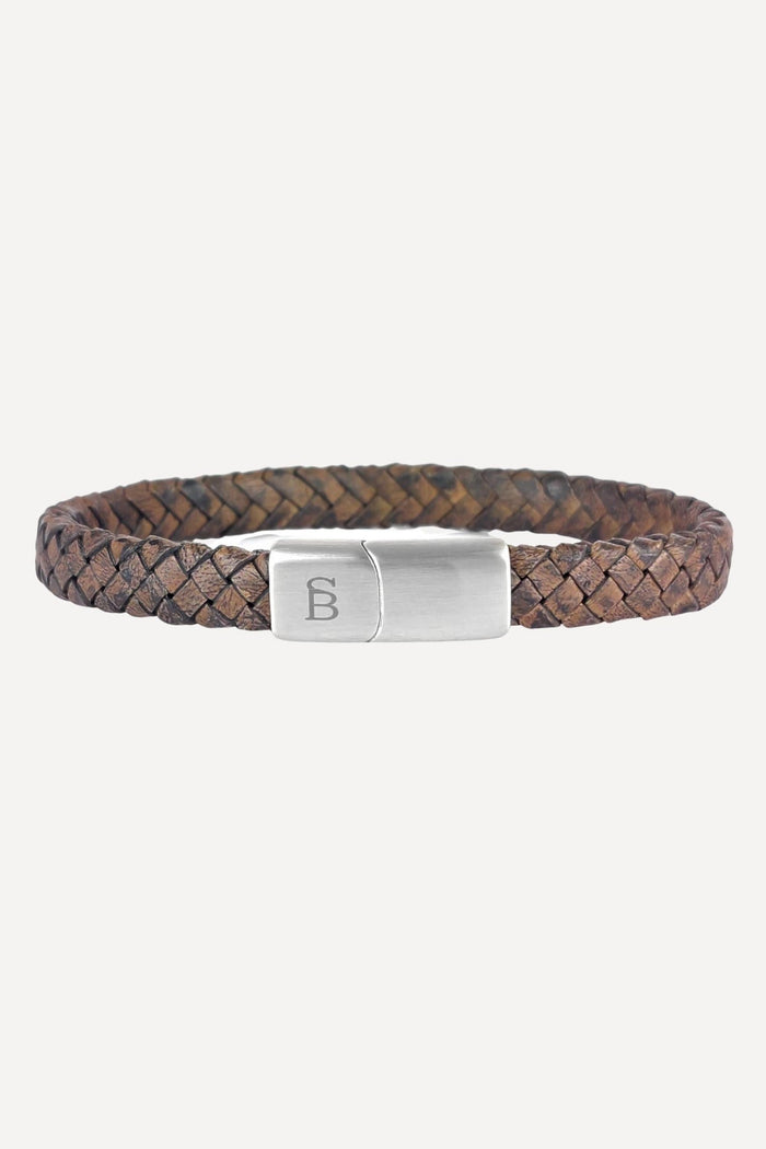 Steel & Barnett Leather Bracelet LBR/004 - Vintage Brown