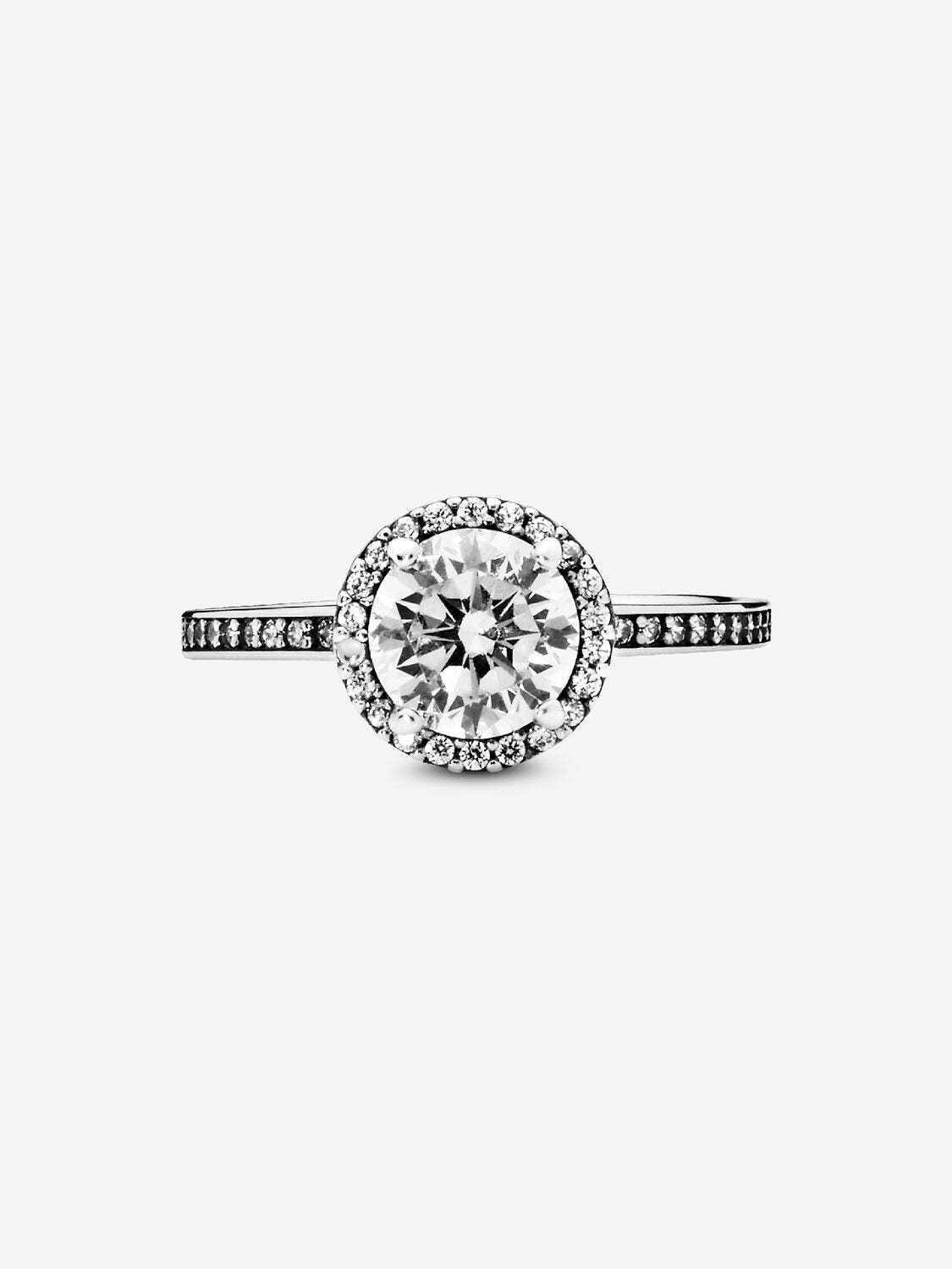 Classic Elegance Silver Ring w Clear CZ