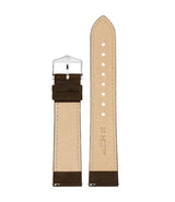 Hirsch Osiris Nubuk Dark Brown Calf Leather Watch Strap