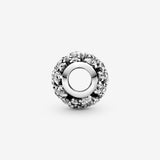 Sparkling Round Openwork Charm w CZ