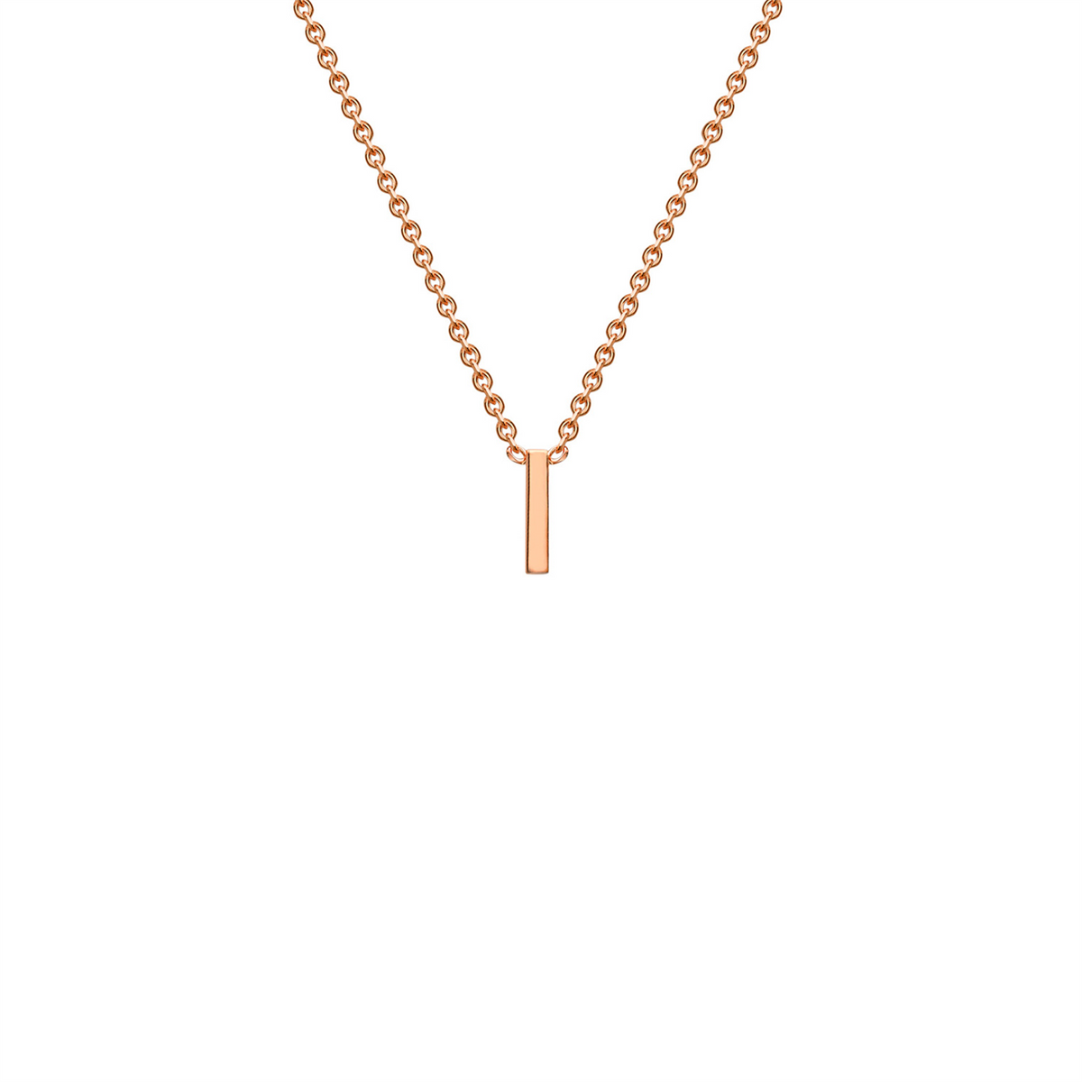 9ct Yellow Gold Petite Initial Necklace - D