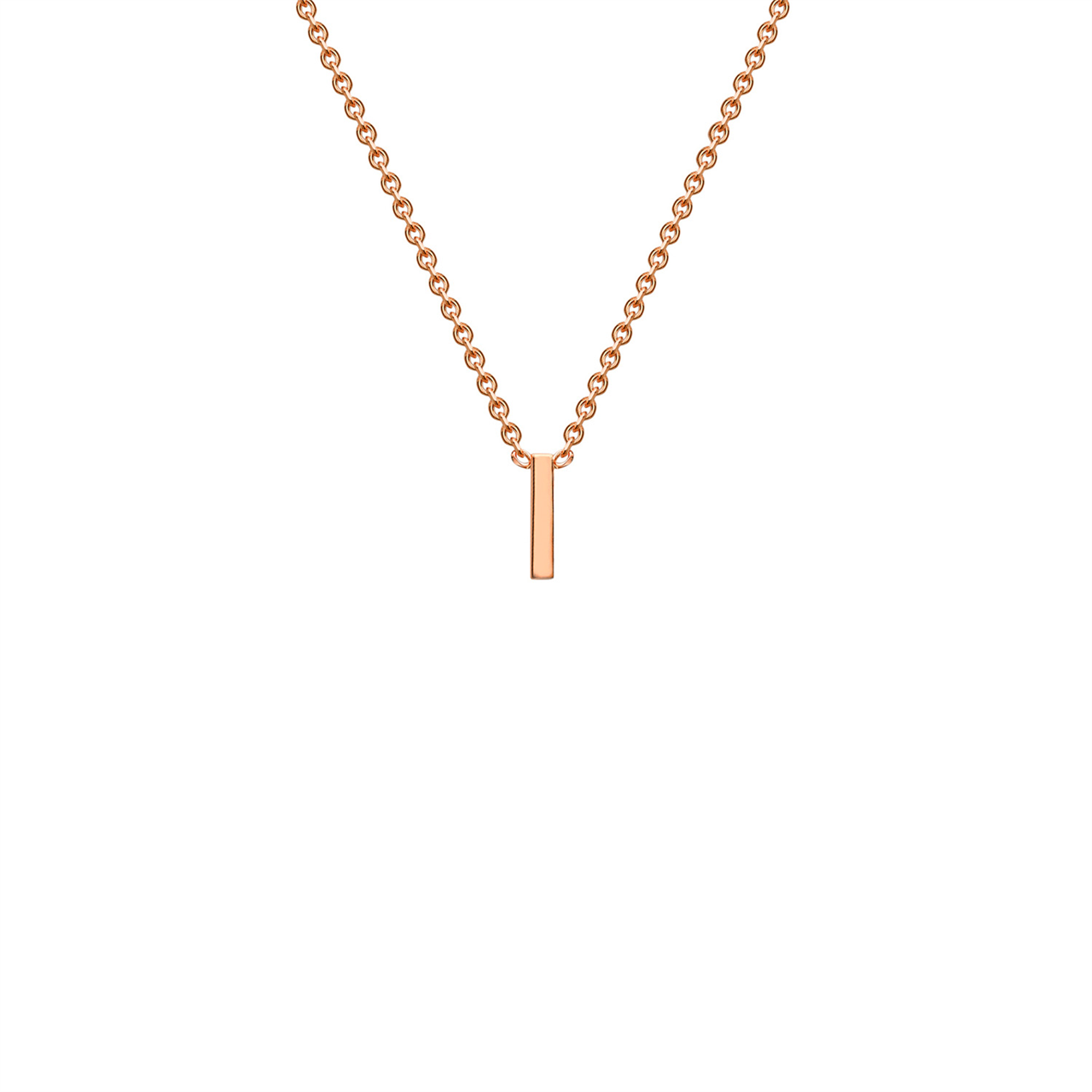 9ct Yellow Gold Petite Initial Necklace - D