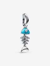 Pandora Turquoise-Colored Fishbone Dangle Charm