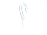 Sterling Fancy Edge Disc Drop Earrings