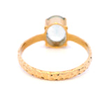 9 Carat Yellow Gold Oval Green Amethyst Gemstone Ring