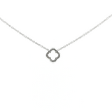 0.09ct Lab Grown Diamond Necklace in 9K White Gold