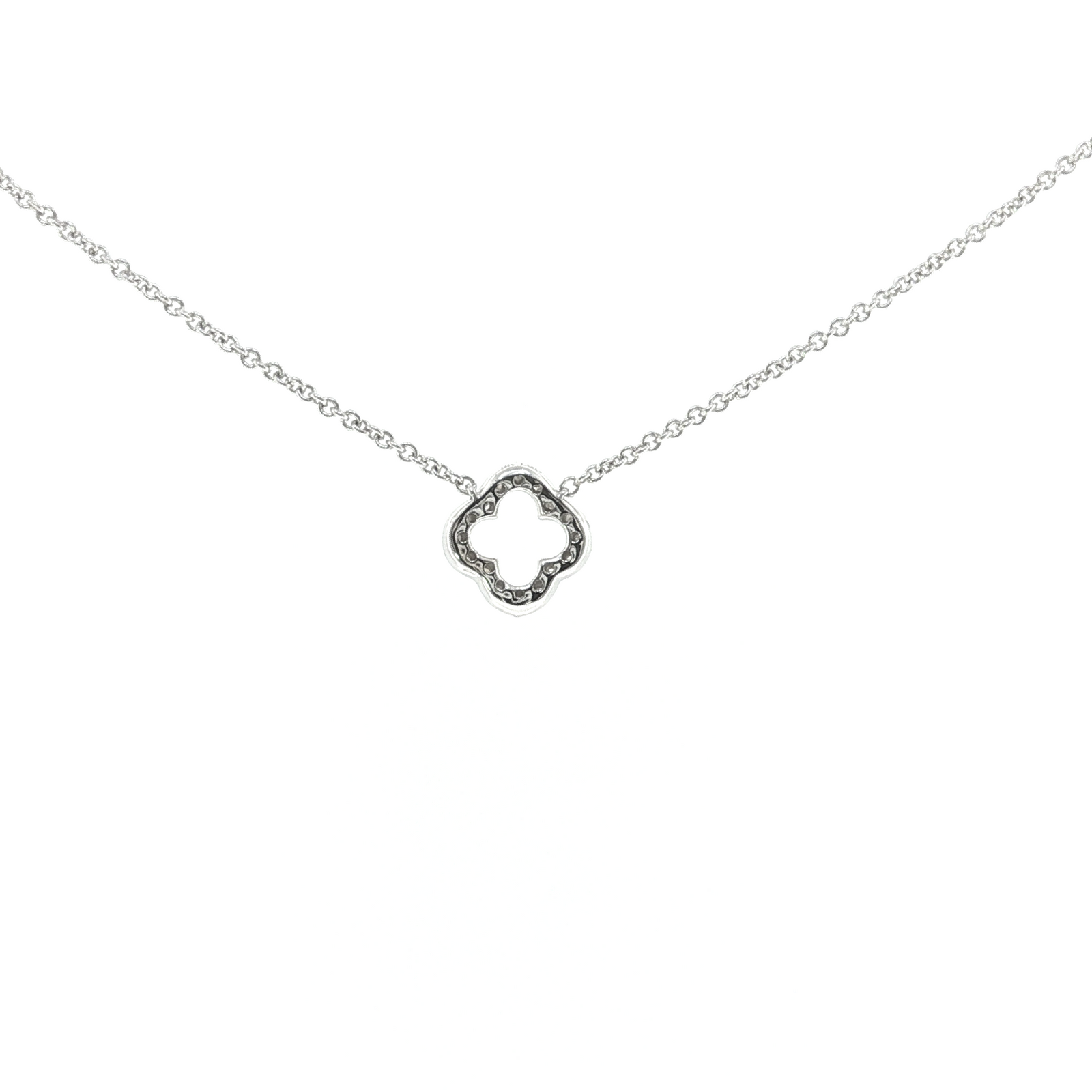 0.09ct Lab Grown Diamond Necklace in 9K White Gold