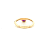 Amethyst and Diamond Dress Ring in Yellow Gold