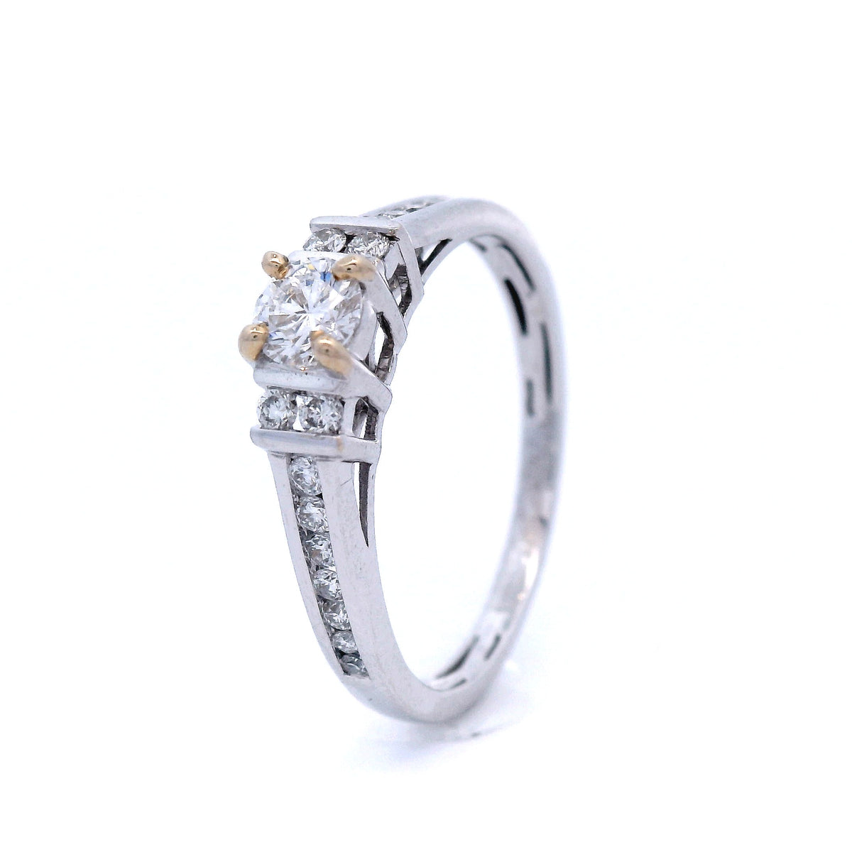 Diamond Engagement Ring Set in White Gold