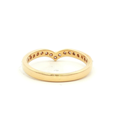 Diamond Ring in 18ct YG with 17x.02ct Dia SZ M1/2
