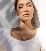 Kirsten Ash Clear Quartz Gemstone Pendant in Sterling Silver.