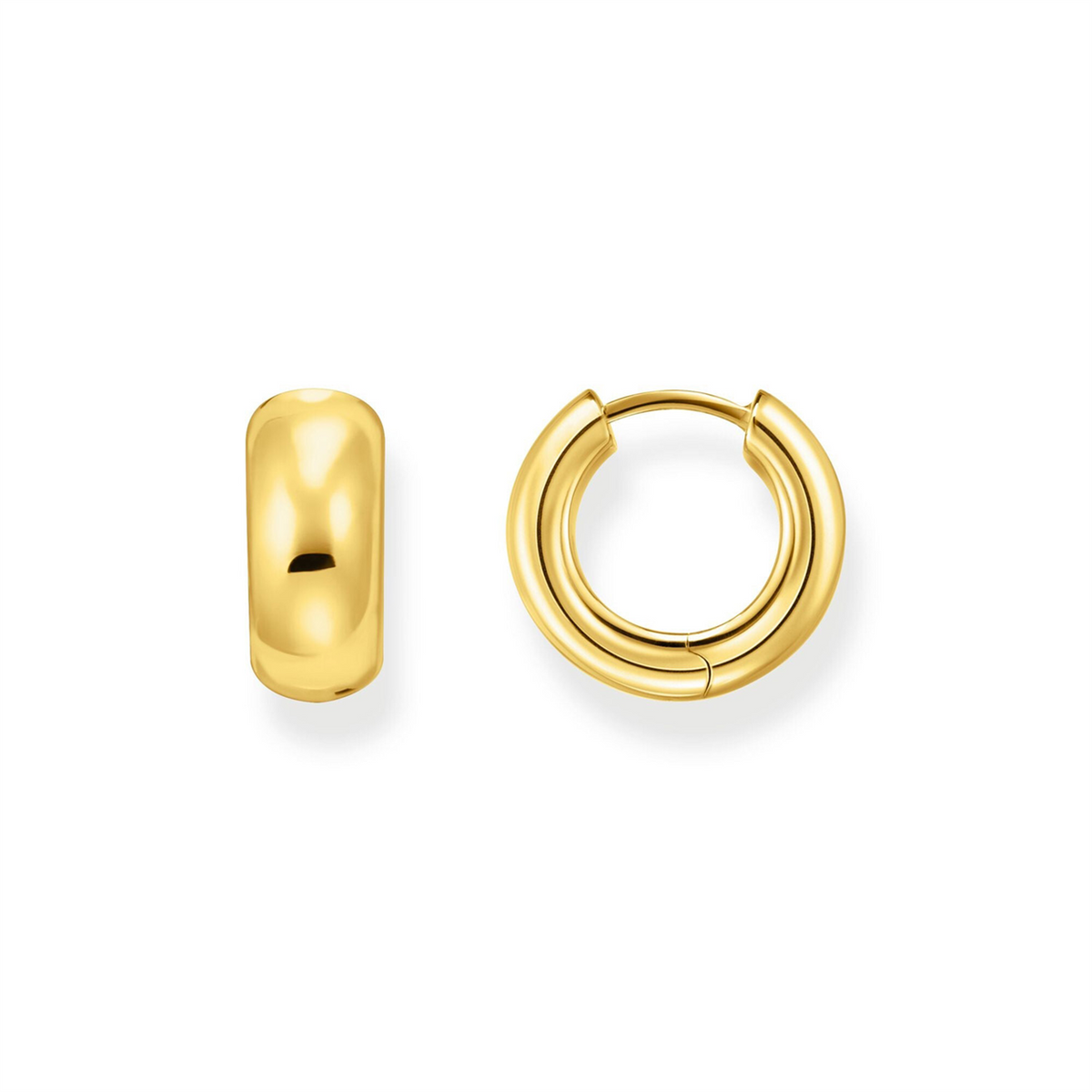 Thomas Sabo Hoop Earrings In Chunky Design Mini Gold