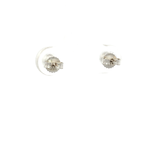 White Gold Rhodium Plated Round Ball Stud Earrings 4mm
