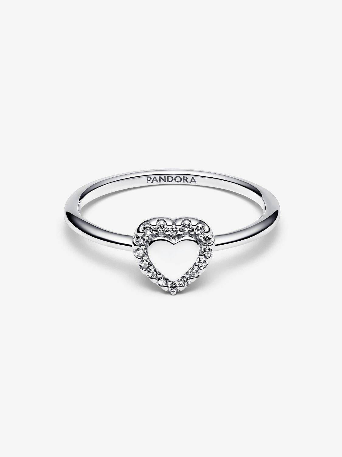 Pandora Engravable Heart Halo Ring