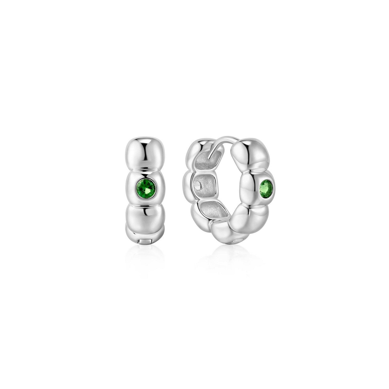 Ania Haie Gold Reversible Puffy Huggie Hoop Earrings