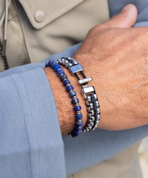 Brontide 6mm Lapis Lazuli | Silver (19cm)